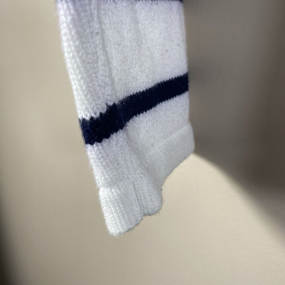 Lauren Ralph Lauren LRL Sweater White Stripe Cotton Knit Japan Women’s XL - Picture 6 of 13